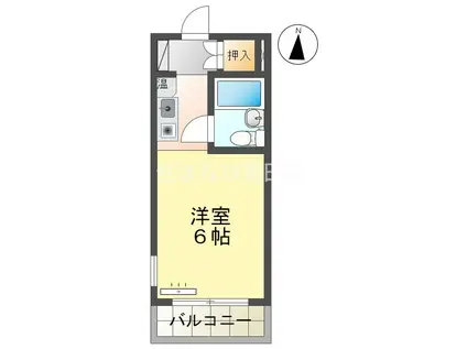 GATHER24(ワンルーム/2階)の間取り写真