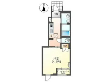 ファミリア(1K/1階)の間取り写真