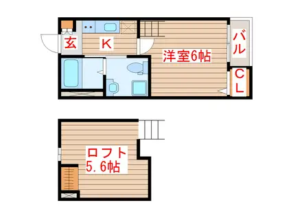 プレステージSENDAI(1K/1階)の間取り写真