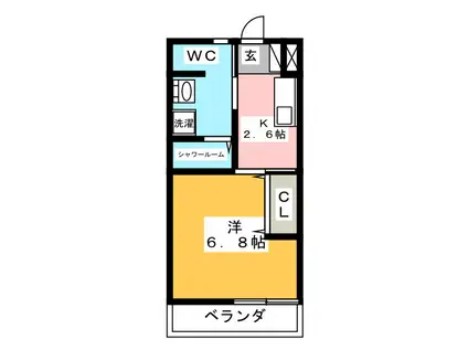 U・TOPIA LAND(1K/3階)の間取り写真