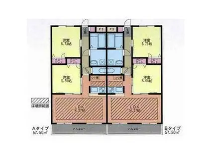 CCR-2014(2LDK/1階)の間取り写真