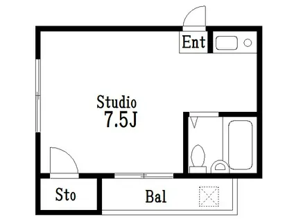 斉藤ビル(ワンルーム/5階)の間取り写真