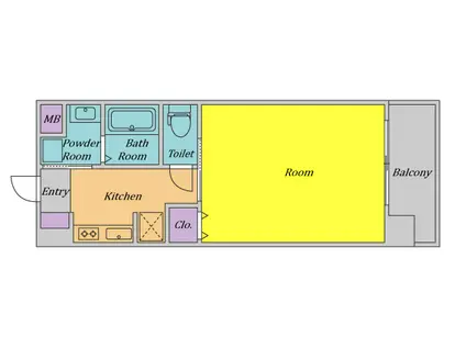 あべの リーザ(1K/3階)の間取り写真
