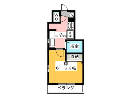 SUNNY SIDE 生田(1K/1階)の間取り写真