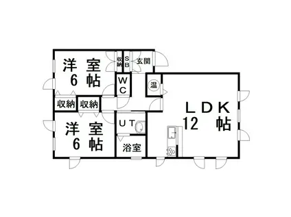 STELLA(2LDK/2階)の間取り写真