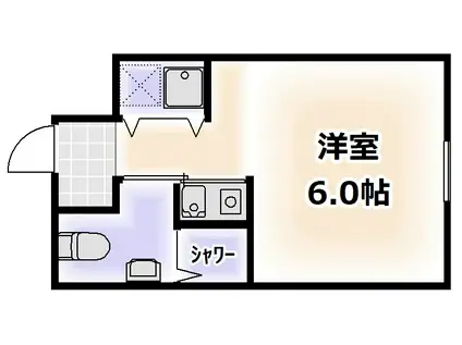 REー005(ワンルーム/9階)の間取り写真