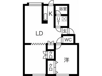 サンタリベロ(2LDK/4階)の間取り写真
