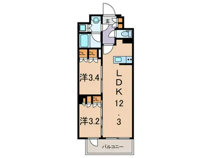 コンフォリア・リブ大森西(2LDK/1階)の間取り写真