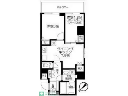 アイル押上ノルド(2DK/3階)の間取り写真