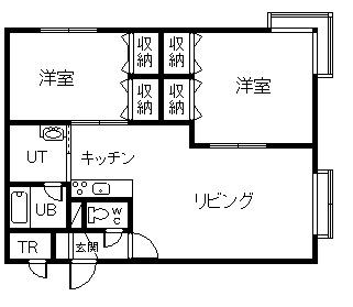 アプリコット(2LDK/1階)の間取り写真