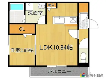 NEXT STAGE八戸溝(1LDK/2階)の間取り写真
