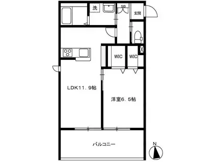 イーストハウス神楽坂(1LDK/2階)の間取り写真