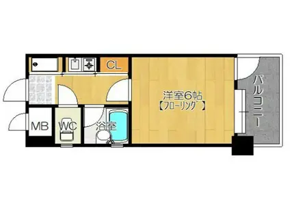 ポルグラシア大手門(1K/7階)の間取り写真