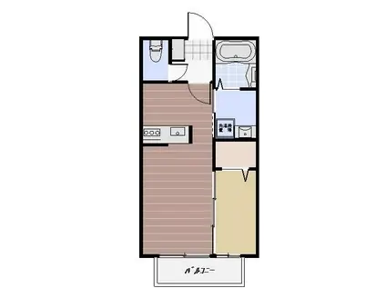 シャーメゾンけやき通(1LDK/2階)の間取り写真