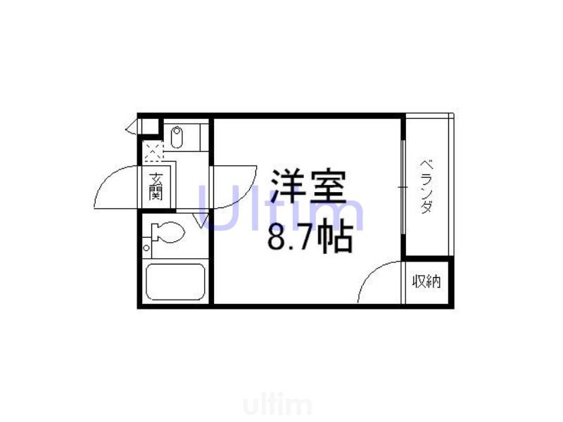 ハイツすぎさII番館(1K/3階)の間取り写真