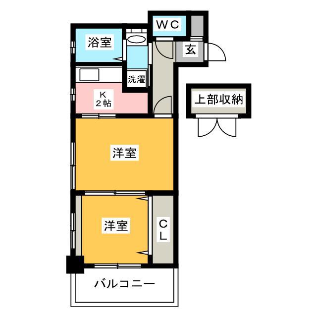 エステート・モア・平尾倶楽部(2K/9階)の間取り写真