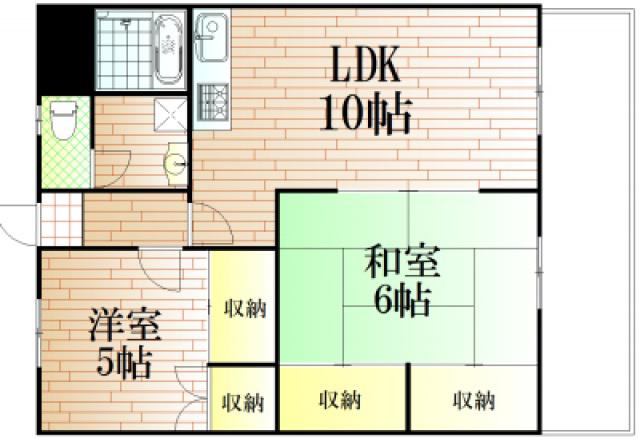 エクレール21 II(2LDK/2階)の間取り写真