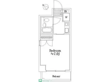 パークアヴェニュー新宿西(ワンルーム/1階)の間取り写真