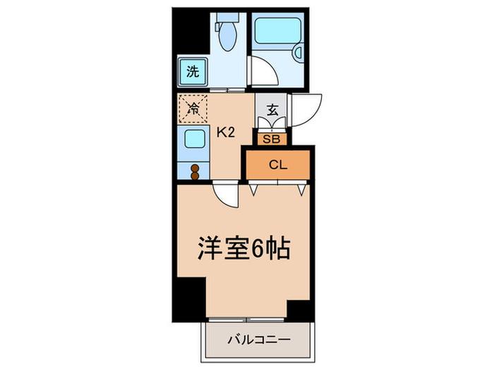 レジディア文京本郷II(1K/4階)の間取り写真