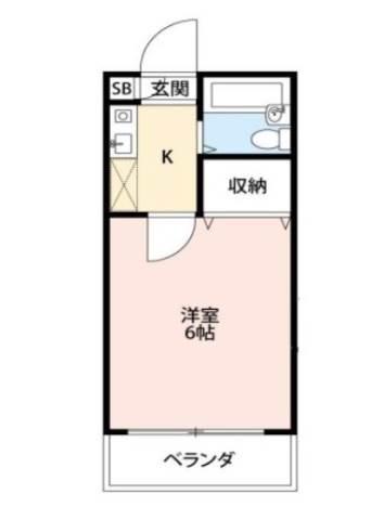 アルファネクスト津田沼第5(1K/2階)の間取り写真