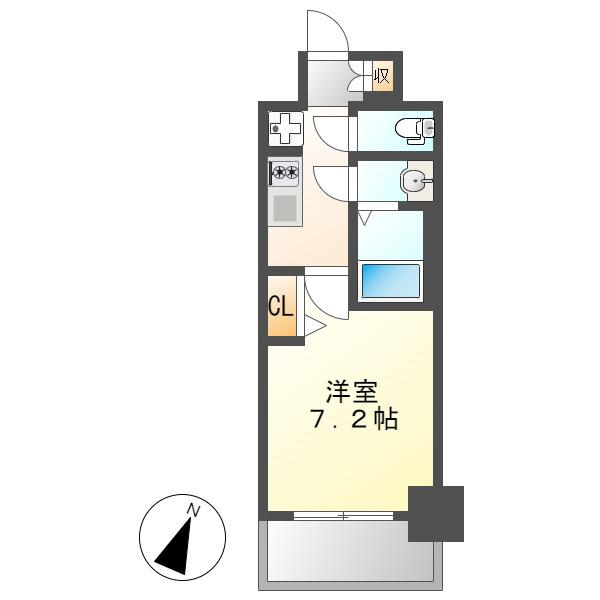 アドバンス名古屋モクシー(1K/9階)の間取り写真