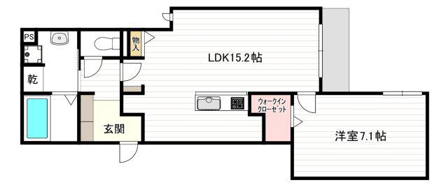 スペチアーレ平野西(1LDK/3階)の間取り写真