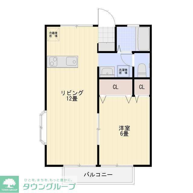 リンデンハイム(1LDK/1階)の間取り写真
