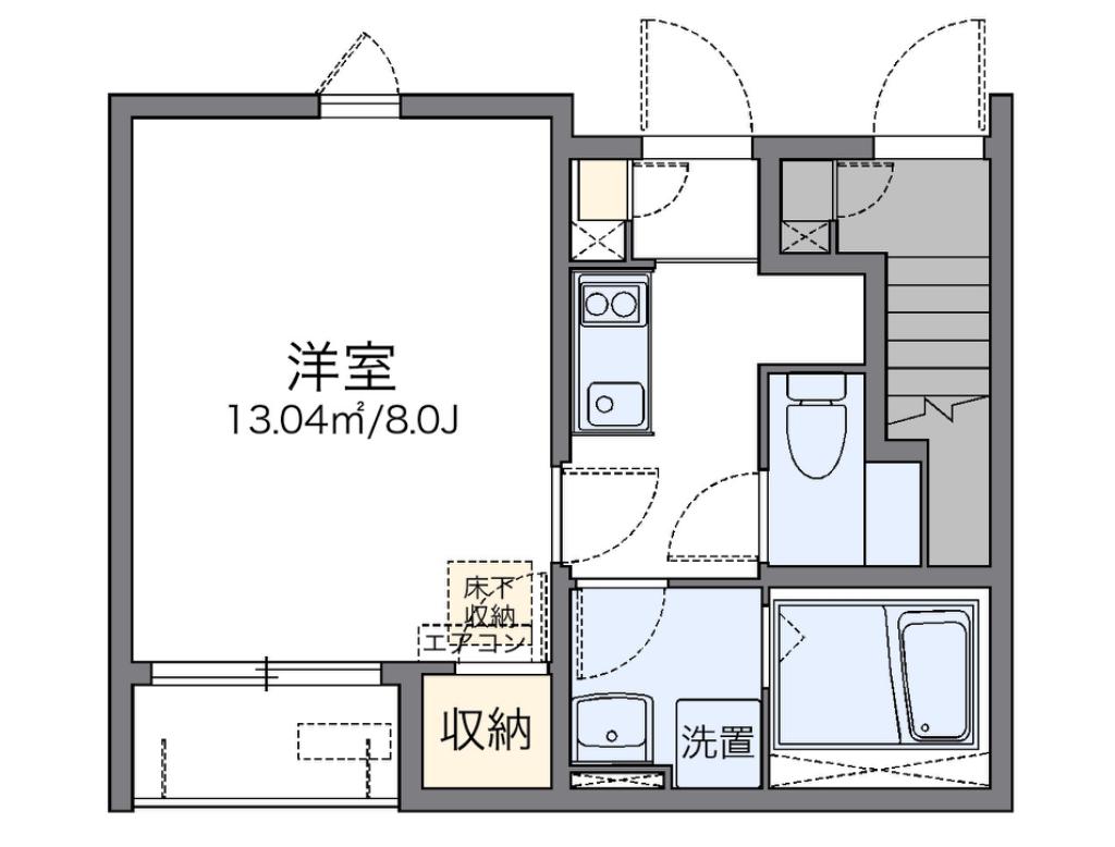 レオネクストプランドール(1K/1階)の間取り写真