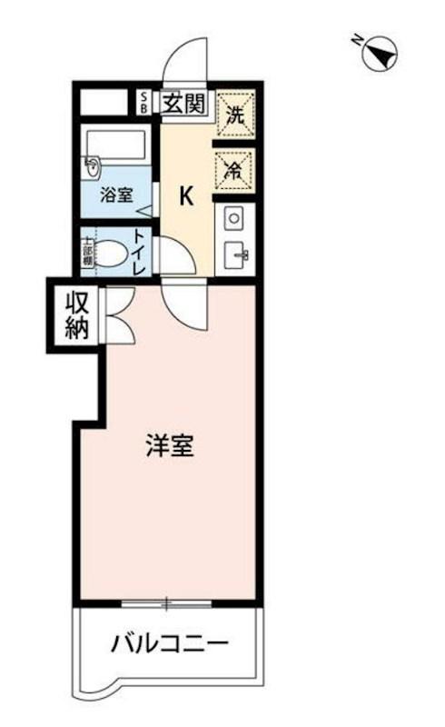 マイナビSTAYミライエ横浜大倉山(1K/3階)の間取り写真