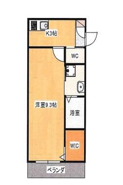 JAROW(1K/2階)の間取り写真