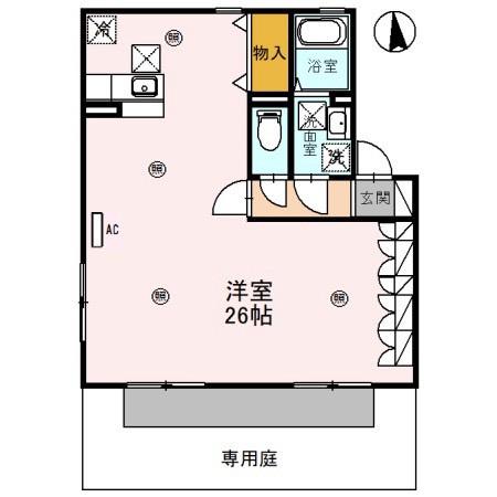 シンフォニータウンIII(ワンルーム/1階)の間取り写真