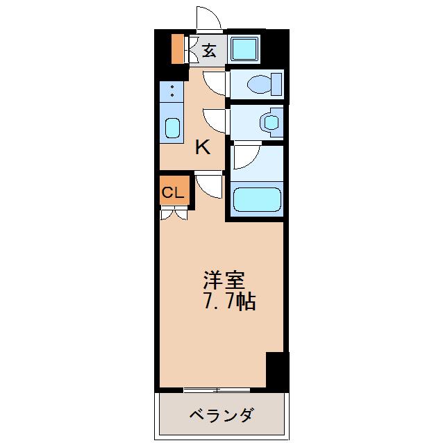 リヴシティ栄弐番館(1K/10階)の間取り写真