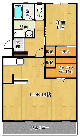 ガーデンハイツ浜松南(1LDK/3階)の間取り写真