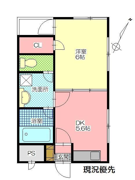 KAWANO一番館(1DK/4階)の間取り写真