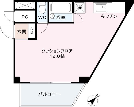 パシフィックパレス新代々木(ワンルーム/3階)の間取り写真