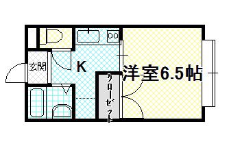 シャイニーSHIBATA(1K/1階)の間取り写真