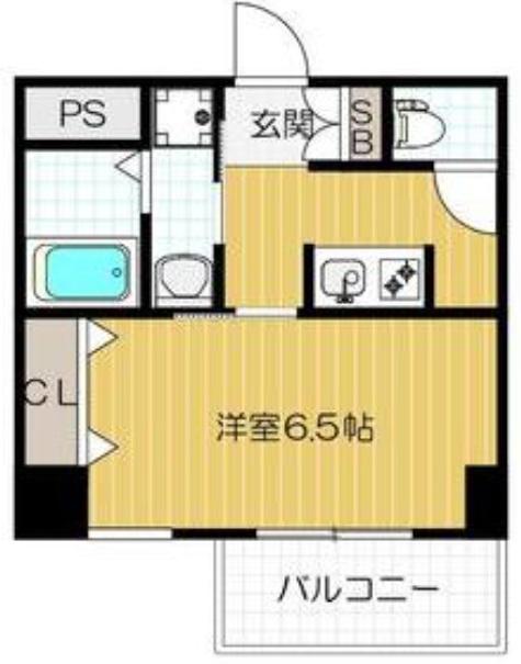 サンシルク阿倍野(1K/2階)の間取り写真