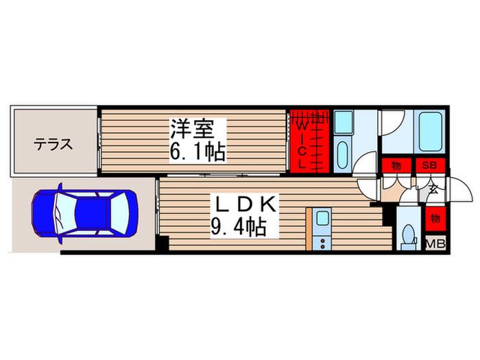 グランガーデン III(1LDK/1階)の間取り写真