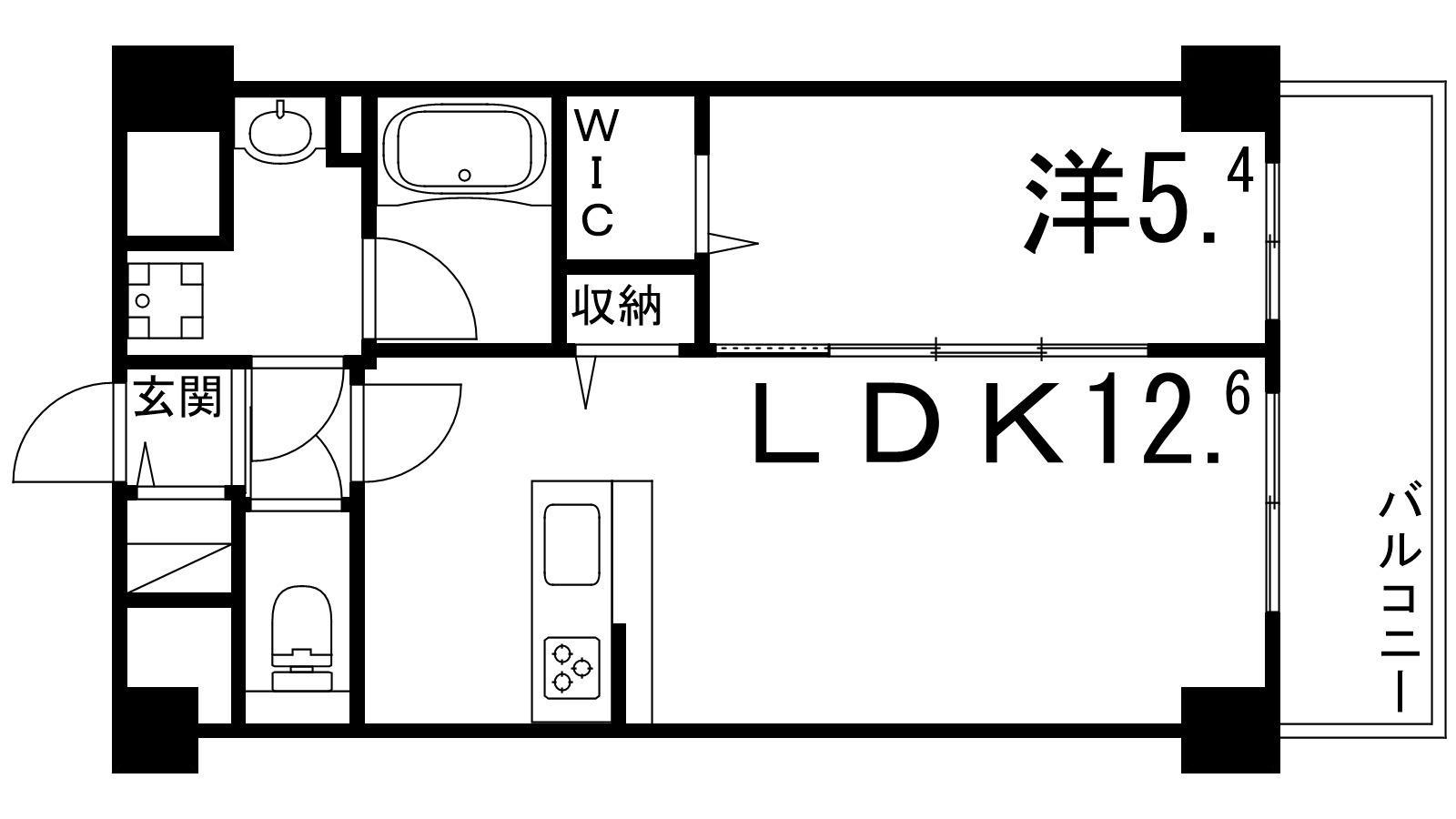 JR播但線 京口駅 徒歩9分 4階建 築6年(1LDK/4階)の間取り写真