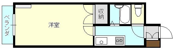 いとう仙 CTYPE(1K/7階)の間取り写真