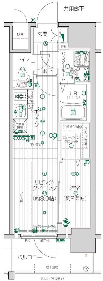 エスリード ザ・レガリア新栄ALTAIER(1LDK/4階)の間取り写真