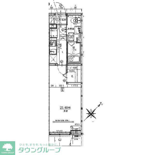 古淵アパート計画A棟(1K/3階)の間取り写真