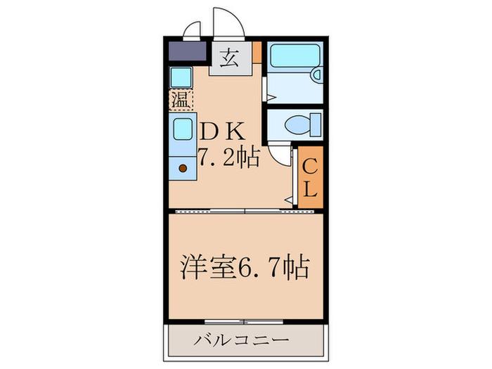 ル・コンテ(1DK/1階)の間取り写真