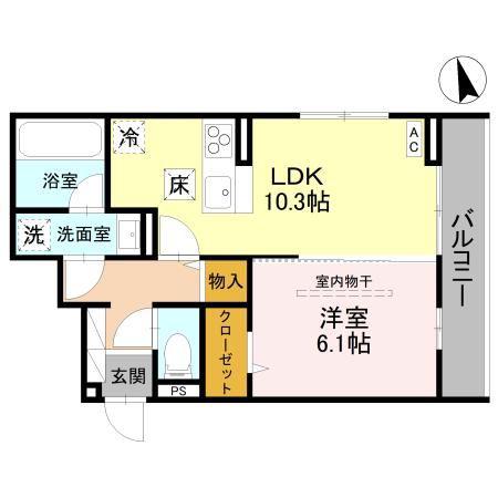 LE LIEN(1LDK/1階)の間取り写真