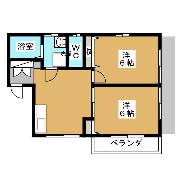 クレール・メゾン鷺宮(2LDK/2階)の間取り写真