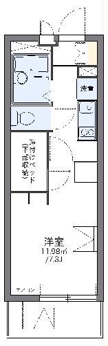 レオパレス田戸II(1K/1階)の間取り写真