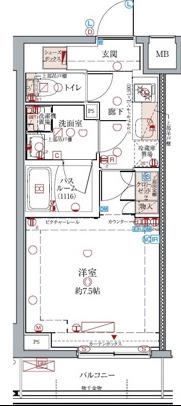 クレヴィスタ浮間舟渡(1K/2階)の間取り写真