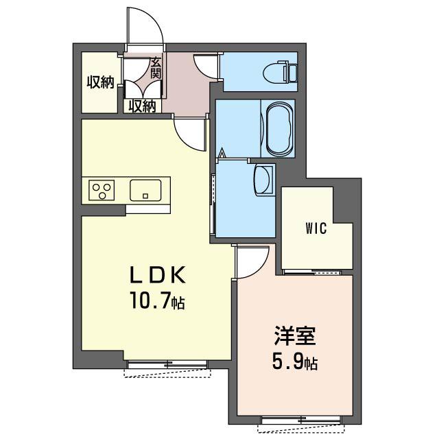 ピアチェーボレ(1LDK/3階)の間取り写真