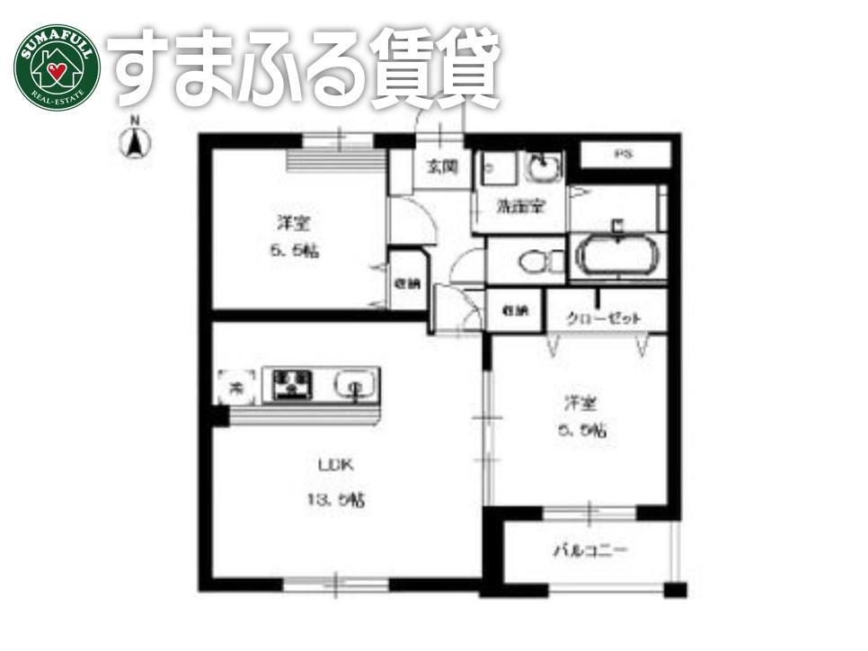OIKOS ORO (2LDK/1階)の間取り写真