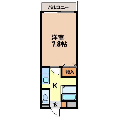 TSビル(1K/5階)の間取り写真
